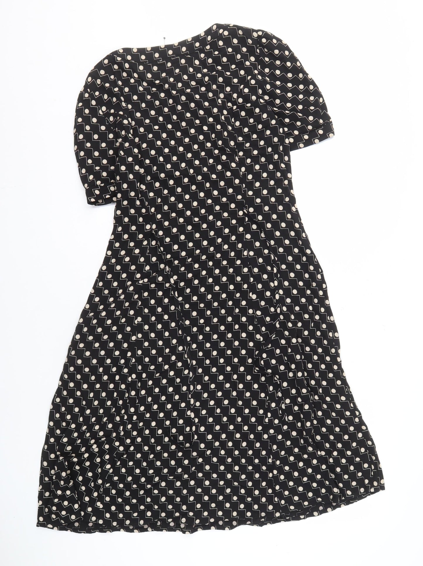 Marks and Spencer Black Geometric Women's Dress 10