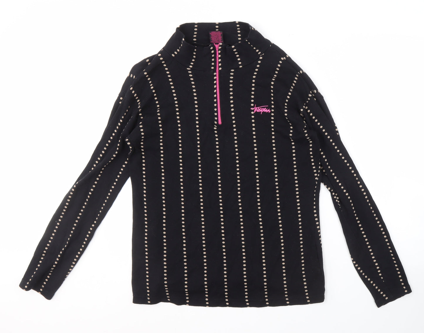 Trespass Women's Black Polka Dot Sweatshirt XL