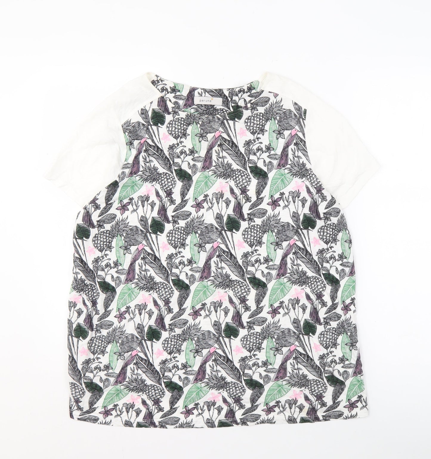 Marks and Spencer Women’s Ivory Floral Top, Size 18