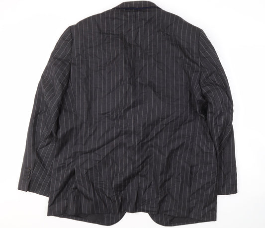 Aquascutum Men's BGrey Striped Blazer 46 S Formal Jacket