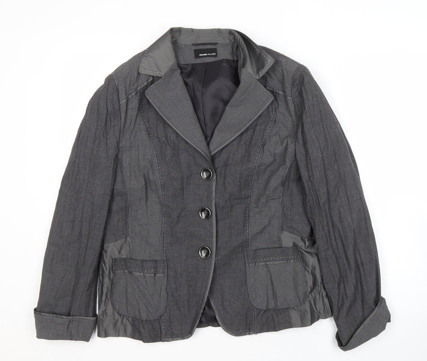 Frank Walder Women's Grey Blazer Size 12 Business Wear
