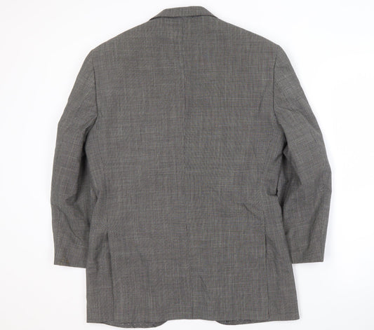English Laundry Men's Grey Checked Blazer Size 38