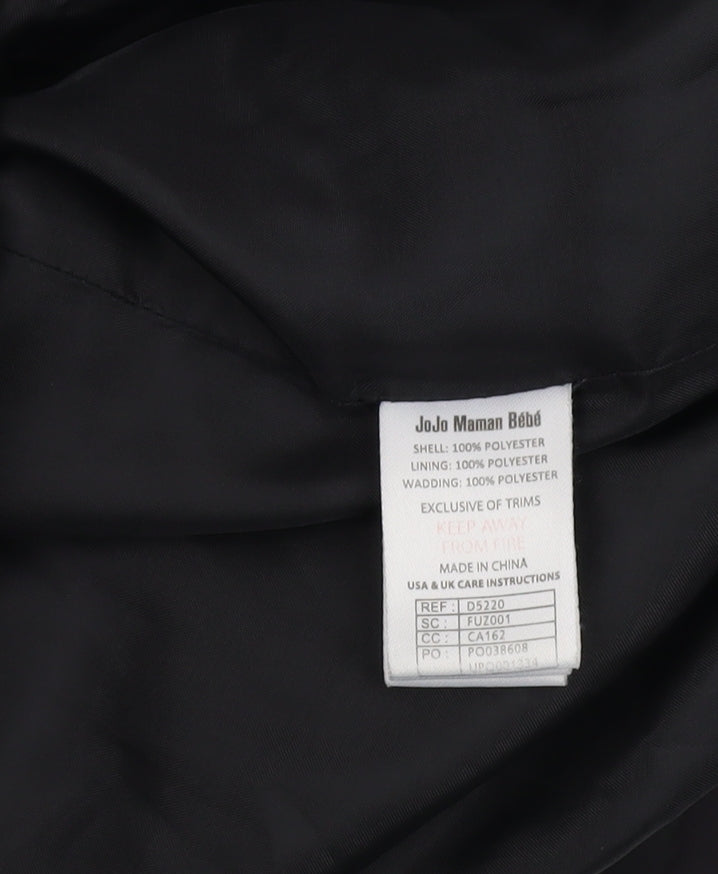 JoJo Maman Bébé Women's Black Padded Coat Size 12