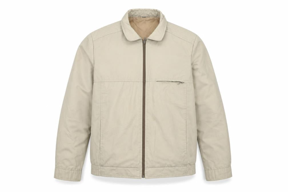 Grendale Men’s Beige Basic Jacket, L, Casual Spring/Autumn