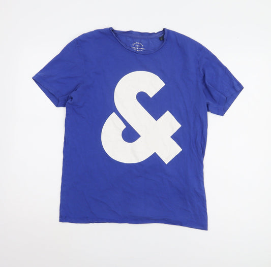 Jack & Jones Blue Graphic Print Men's T-Shirt M