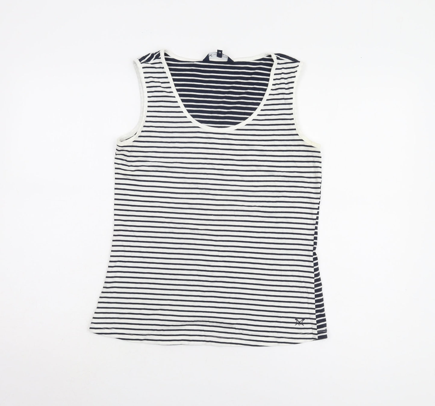 Crew Clothing Women's Blue Striped Tank Top Size 12