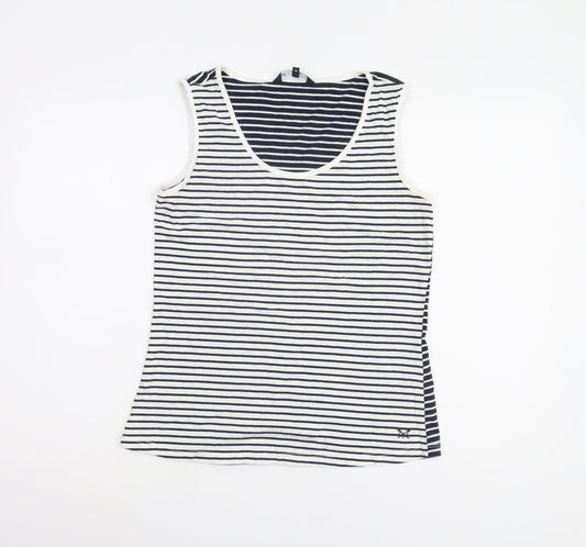 Crew Clothing Women's Blue Striped Tank Top Size 12