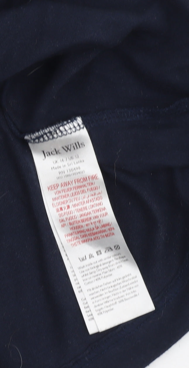 Jack Wills Women's Blue T-Shirt Size 16