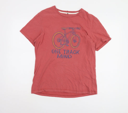 Fat Face Men's Red Biker Graphic T-Shirt Size S