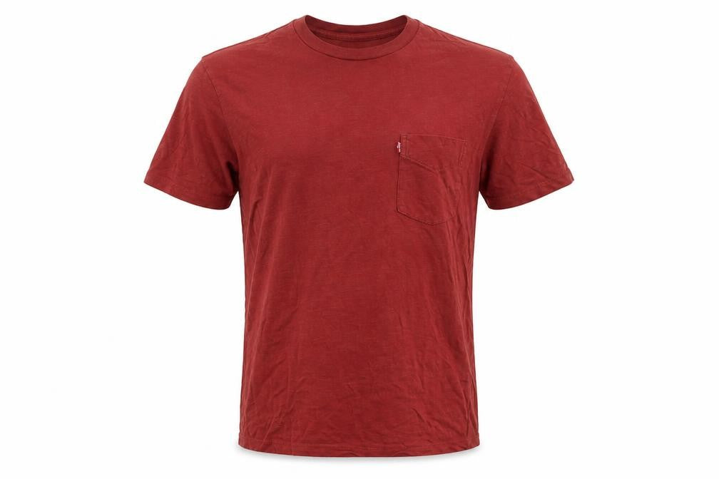 Mens UK Size S Levi's Red  Cotton T-Shirt