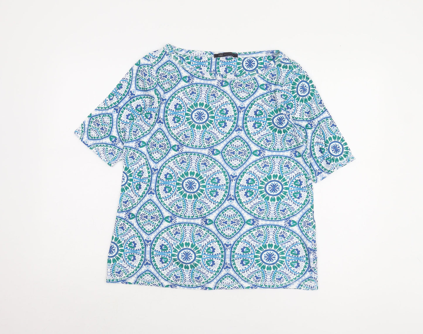 Marks and Spencer Women's Multicoloured Geometric Blouse Size 18