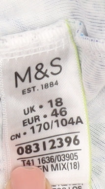 Marks and Spencer Women's Multicoloured Geometric Blouse Size 18