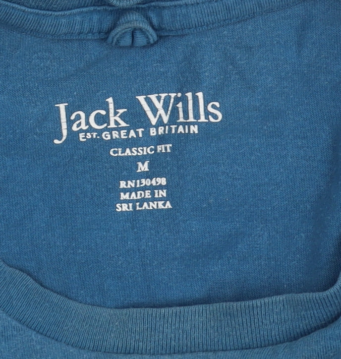 Jack Wills Blue Cotton T-Shirt Medium Classic Fit