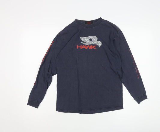 Hawk Boys Blue Sweatshirt L Long Sleeve Graphic