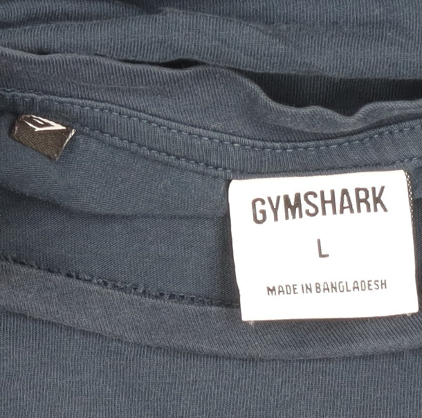 Gymshark Men's Blue T-Shirt - L Short Sleeve