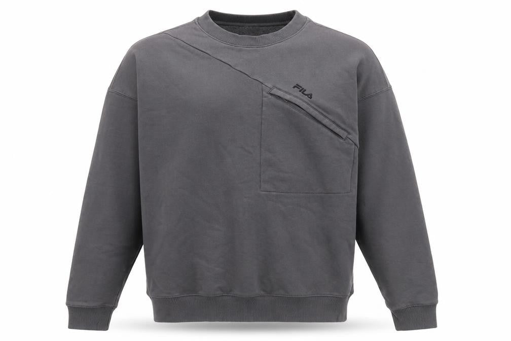 Mens UK S Regular FILA Grey Pullover Sweatshirt