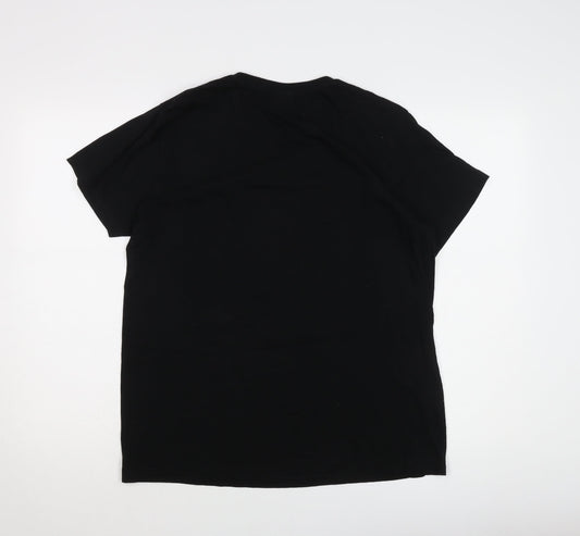 Clique Men's Black Graphic T-Shirt - Size L