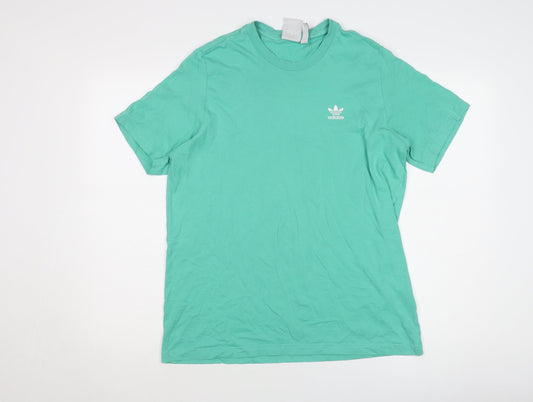 Adidas Men's Green Crew Neck T-Shirt M