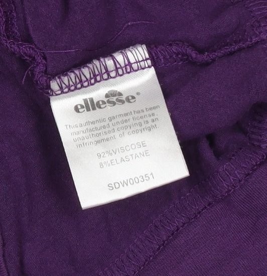 Ellesse Women’s Purple Viscose T-Shirt Size 12
