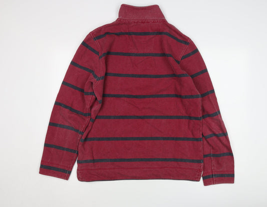 Crew Clothing Men's Red 1/4 Zip Sweatshirt, Size M