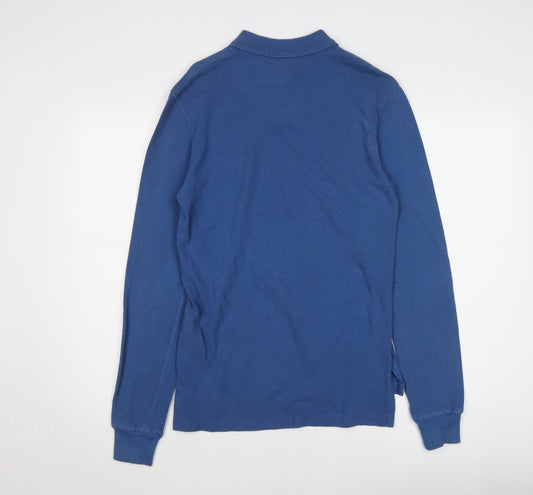 Ralph Lauren Men's Blue Long Sleeve Polo Shirt S