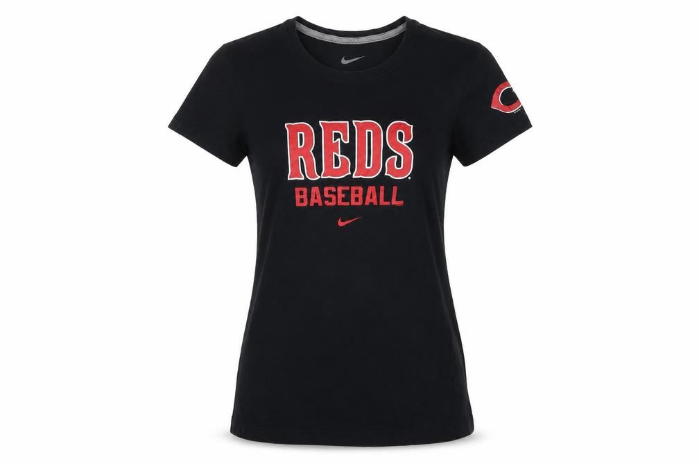 Womens UK Size S Nike Black 100% Cotton T-Shirt