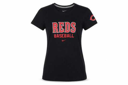 Womens UK Size S Nike Black 100% Cotton T-Shirt