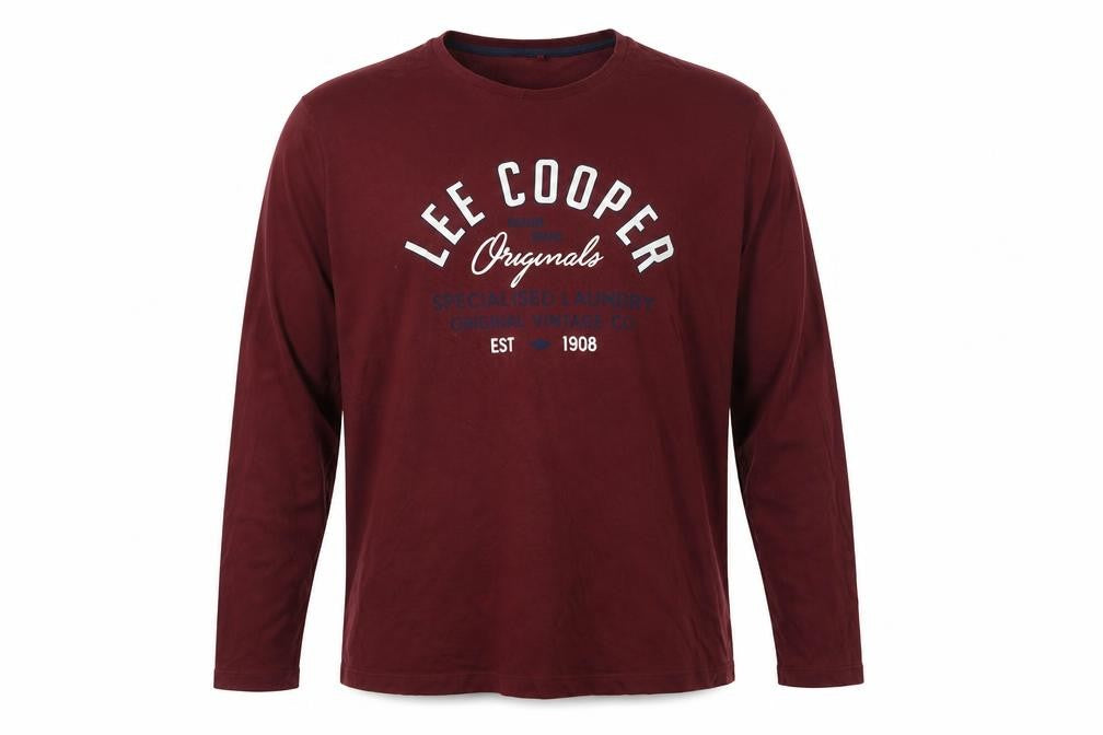 Mens UK Size 2XL Lee Cooper Red  Cotton T-Shirt