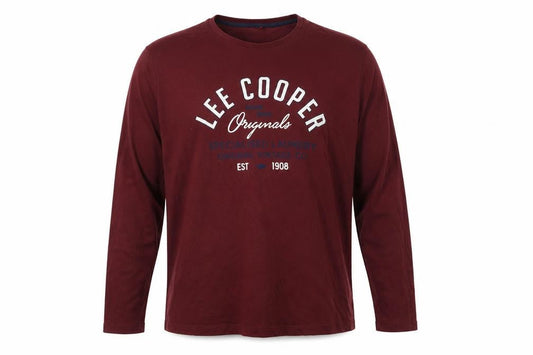Mens UK Size 2XL Lee Cooper Red  Cotton T-Shirt