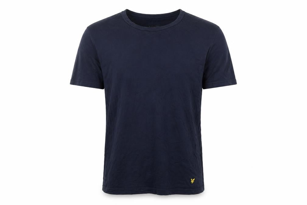 Mens UK Size L Lyle & Scott Blue  Cotton Blend T-Shirt