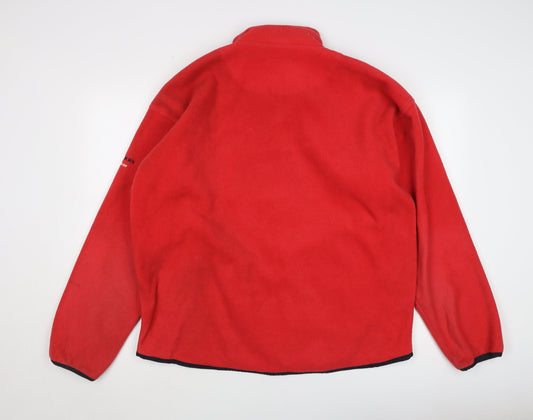 Fred Perry Men's Red XL Fleece Jacket - Casual Style