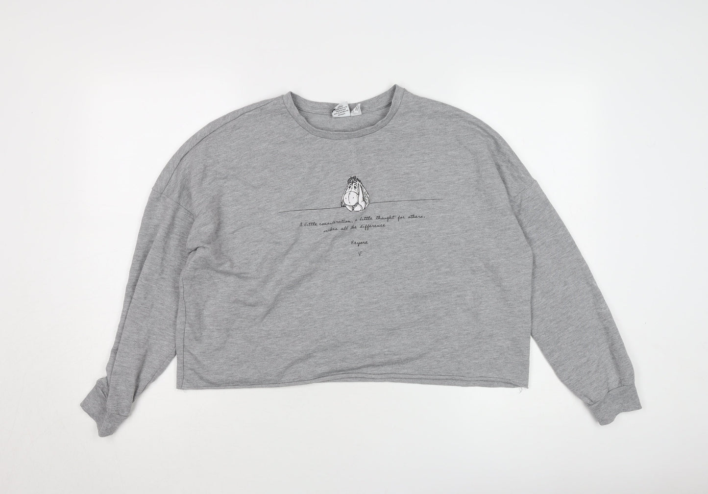Disney Women's Grey Eeyore Pullover Sweatshirt Size S