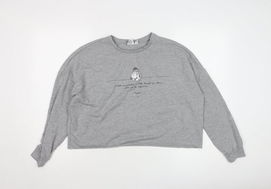 Disney Women's Grey Eeyore Pullover Sweatshirt Size S