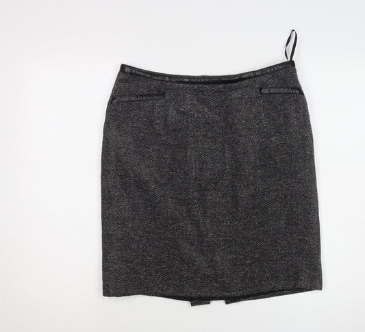 Windsmoor Women's Grey Herringbone Pencil Skirt, Size 14