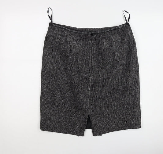 Windsmoor Women's Grey Herringbone Pencil Skirt, Size 14