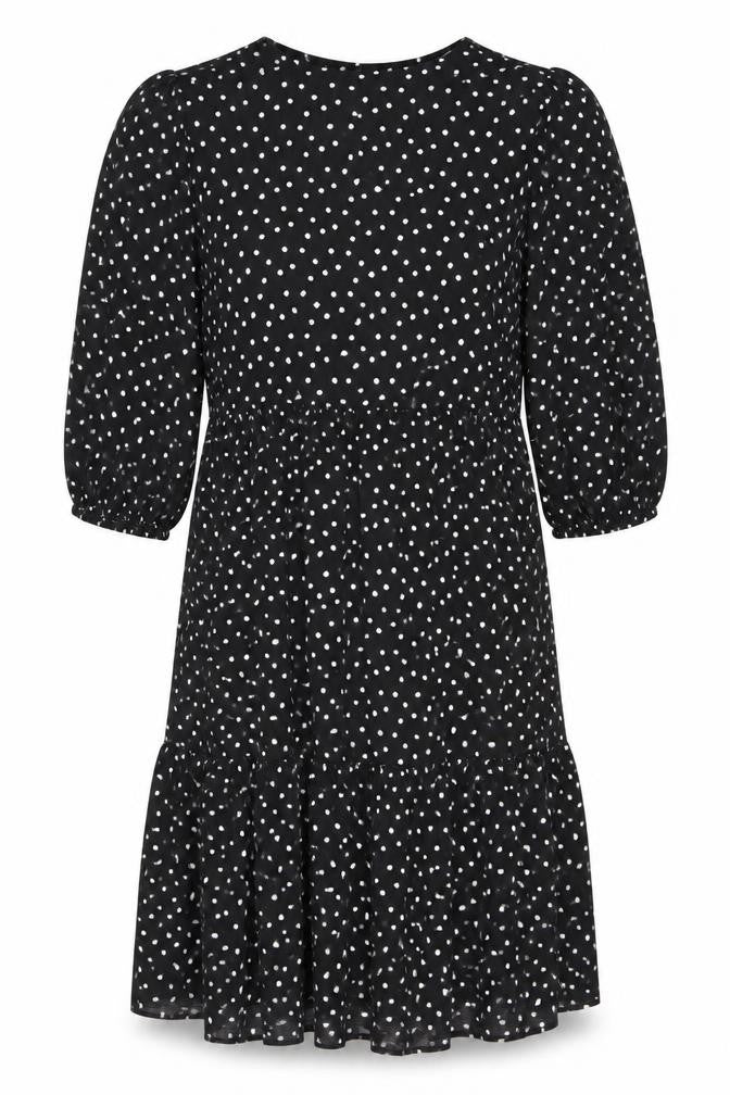 Zara Women Black Polka Dot Dress XS