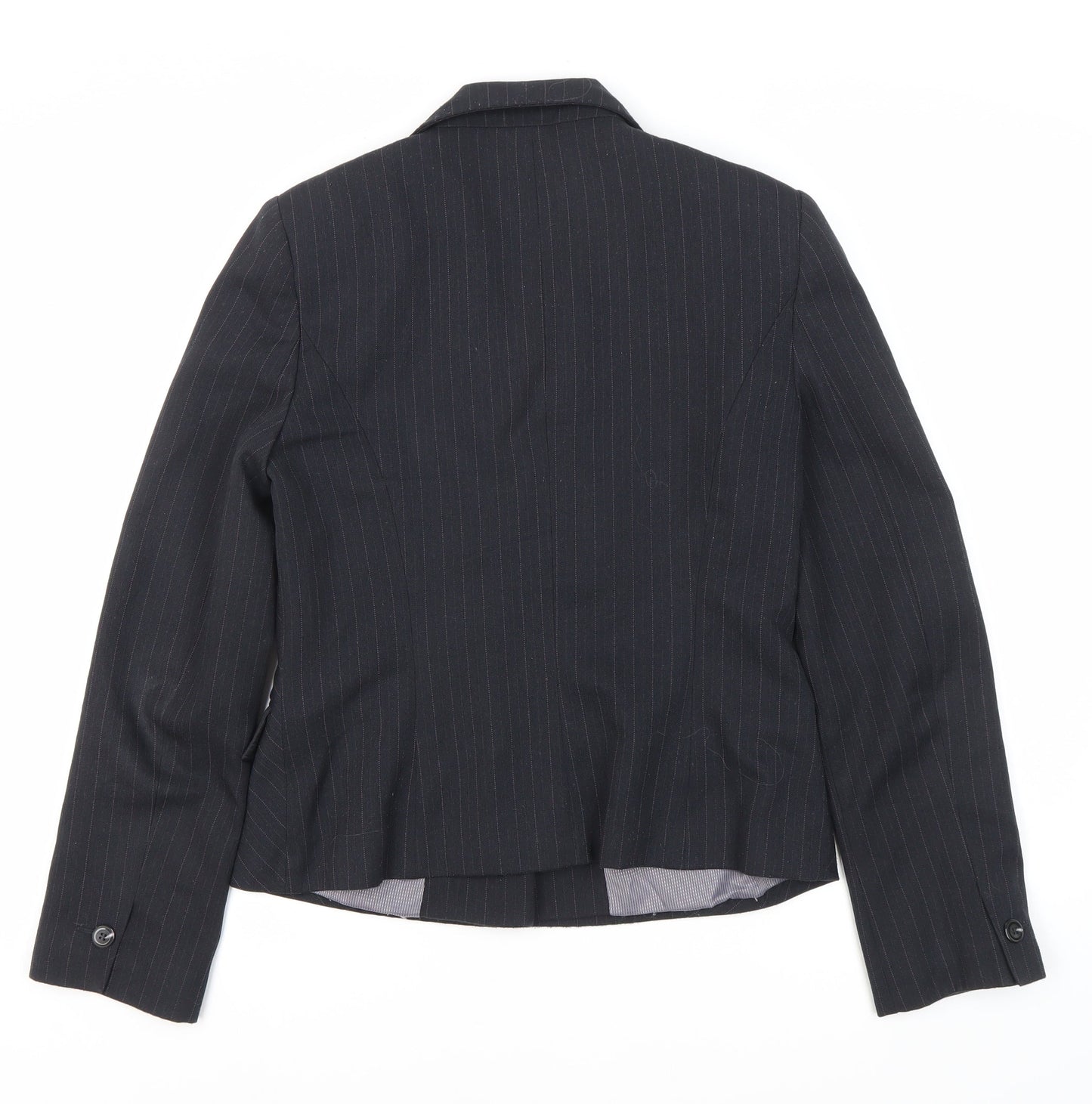 Debenhams Women's Black Pinstripe Suit Jacket Size 12