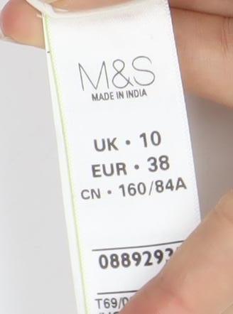 Marks and Spencer Women's White Sleeveless Top Size 10