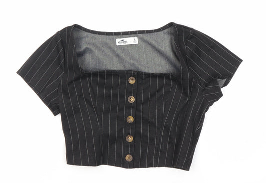 Hollister Women’s Black Cropped Blouse S