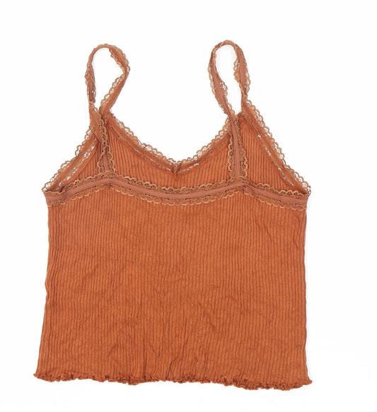 Stradivarius Women's Brown Camisole Tank Top Size 12