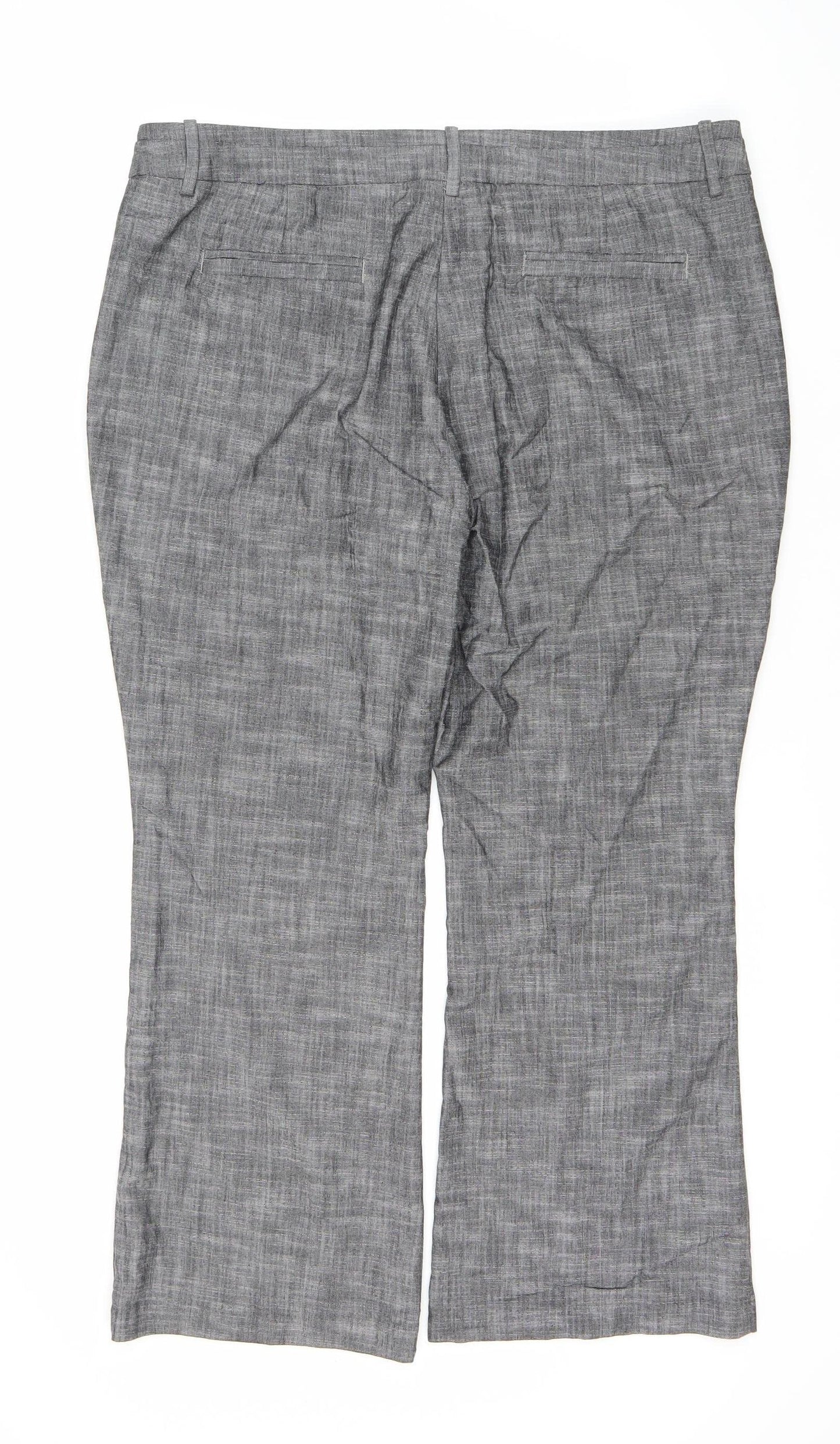 Per Una Women's Grey Straight Trousers Size 18