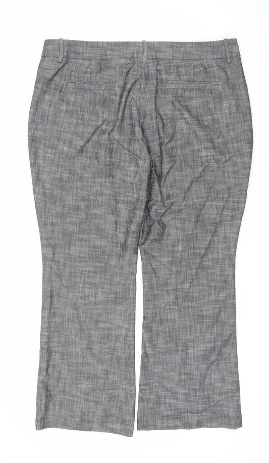 Per Una Women's Grey Straight Trousers Size 18