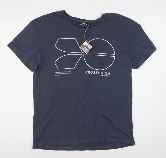 Crosshatch Men’s Blue Graphic Print T-Shirt S