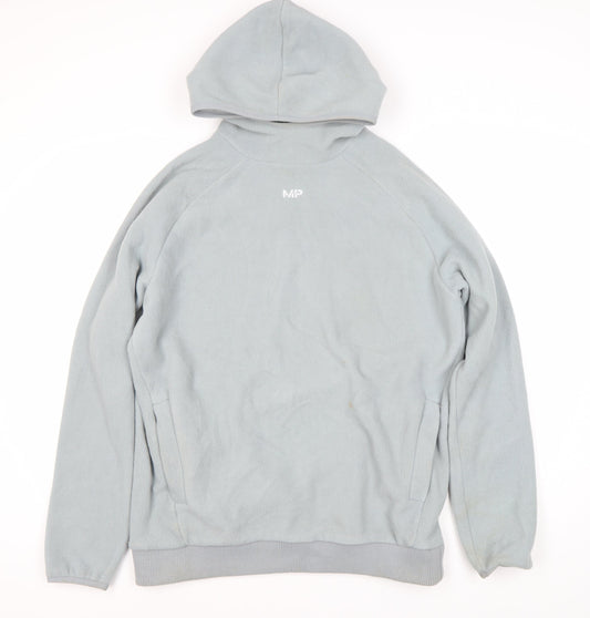 MP Men's Grey Hoodie - Small, Pullover, Fleece, Logo