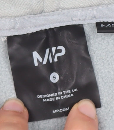 MP Men's Grey Hoodie - Small, Pullover, Fleece, Logo
