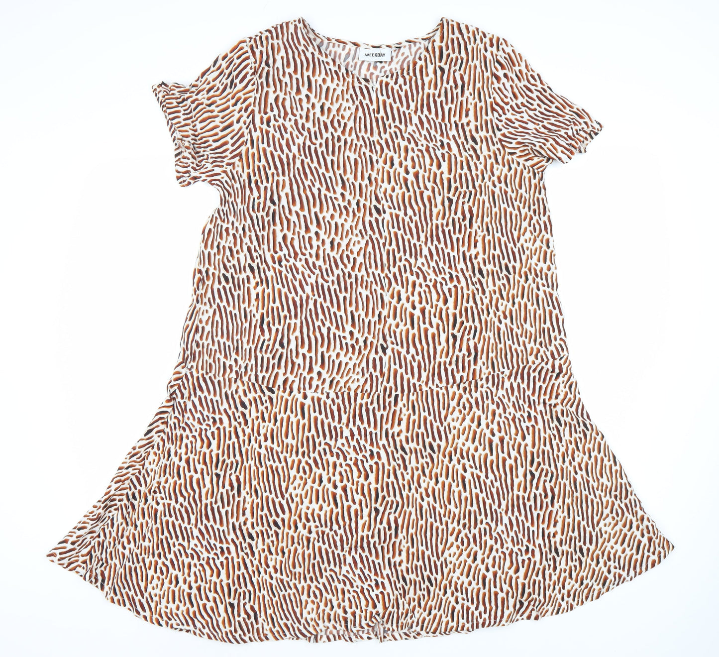 Weekday Women's Multicoloured Animal Print Shift Dress S