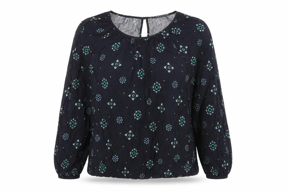 Marks and Spencer Blue Floral Blouse Size 10