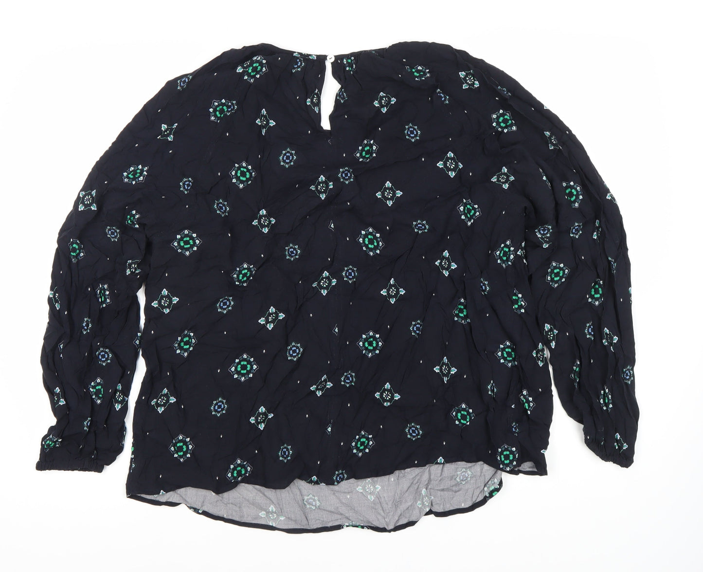 Marks and Spencer Blue Floral Blouse Size 10