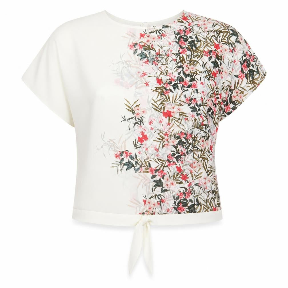 Front view of The Collection Debenhams women’s multicoloured top, size UK 16