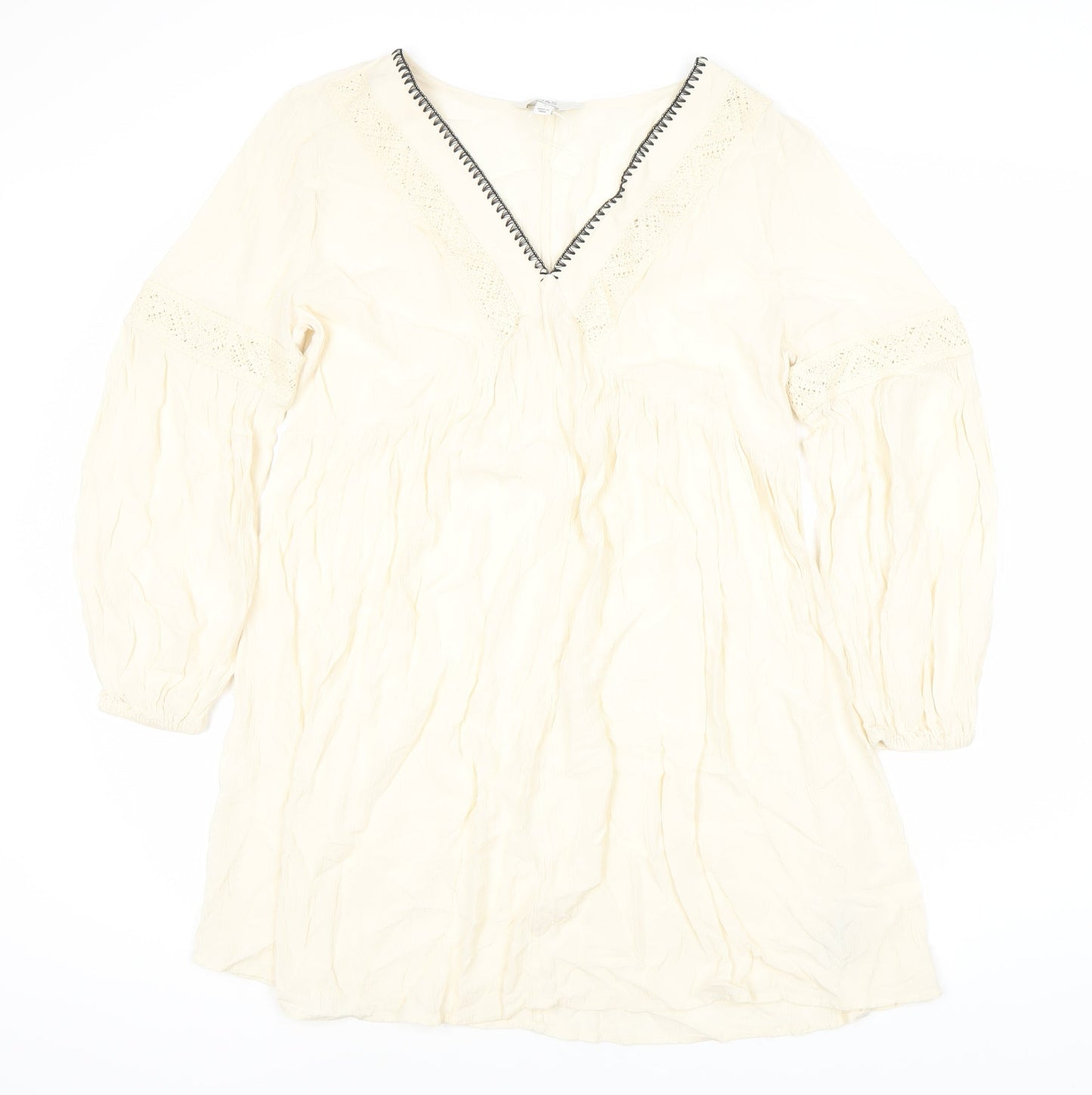 Marks and Spencer Women's Ivory Long Sleeve Dress